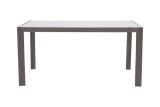 Miami aluminium garden table with glass top - color: grey aluminium, length: 1500 mm, width: 900 mm, height: 720 mm