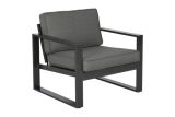 Madrid garden chair made of aluminum - color: anthracite, depth: 780 mm, width: 850 mm, height: 700 mm, seat height: 330 mm