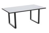 Milan garden table with glass top made of aluminum - Color: grey aluminum, Length: 1400 mm, Width: 800 mm, Height: 590 mm