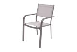 Garden chair Phoenix aluminum - aluminum color: grey aluminum, chair cover: light grey, depth: 605 mm, width: 565 mm, height: 850 mm