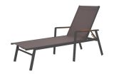 Sun lounger Las Vegas - with adjustable aluminum backrest - color: anthracite, length: 1600/1870 mm, width: 685 mm, height: 930 mm, lounger height: 350 mm