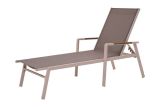Sun lounger Las Vegas - with adjustable aluminum backrest - color: grey aluminum, length: 1600/1870 mm, width: 685 mm, height: 930 mm, lounger height: 350 mm