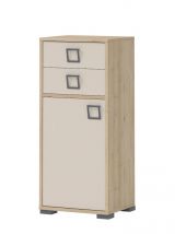 Dresser 22, Colour: Beech/Cream - 102 x 44 x 37 cm (H x W x D)