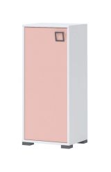 Children's room - Benjamin 50 Chest of drawers, Colour: White / Pink - Measurements: 102 x 44 x 37 cm (H x W x D)