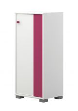 Children's room dresser Lena 06, Colour: White/bright pink - Dimensions: 102 x 44 x 37 cm (H x W x D)