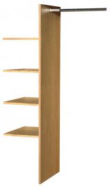 Shelf insert for hinged door wardrobe / wardrobe Teresina 01/02/03, Colour: Natural, solid oak - 157 x 37x 49 (H x W x D)