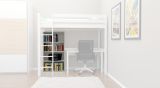 Bookcase Robert, solid beech wood, white 