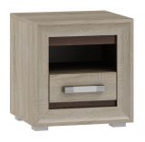 Kundiawa 22 bedside cabinet, colour: Sonoma oak light / Sonoma oak dark - Measurements: 45 x 45 x 40 cm (H x W x D)
