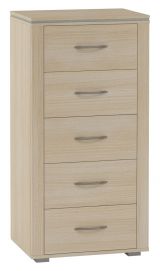 Chest of drawers Kainanto 04, Colour: Oak / Grey - Measurements: 112 x 56 x 41 cm (H x W x D)