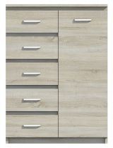 Chest of drawers Pamulang 05, Colour: Sonoma Oak - Measurements: 112 x 82 x 40 cm (H x W x D)