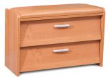 Bench with storage space / shoe cabinet Pamanukan 20, Colour: alder - Measurements: 48 x 90 x 36 cm (H x W x D)