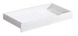 Drawer for single bed / Double bed / Guest bed Caesio, Colour: White - Measurements: 20 x 75 x 150 cm (H x W x L).