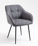 Chair Maridi 253, Colour: Dark Grey - Measurements: 81 x 57 x 61 cm (H x W x D)
