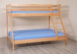 Children's bed / Bunk bed Henry 32, Colour: Natural - Lying area: 90 x 200 cm & 140 x 200 cm (w x l)