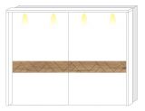 LED frame for Sliding door closet / Closet Faleasiu 10 and 11, Colour: White 
