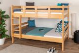 Bunk bed 120 x 200 cm "Easy Premium Line" K24/n, head and foot part straight, beech solid wood natural lacquered, convertible