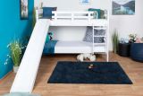 White bunk bed with slide 90 x 200 cm, solid beech wood White lacquered, convertible into two single beds, "Easy Premium Line" K26/n