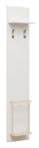 Wardrobe Sabadell 05, Colour: White - 199 x 40 x 31 cm (h x w x d)