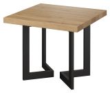 Coffee table Slatina 33, Colour: Oak / Black - Measurements: 60 x 60 x 50 cm (W x D x H)