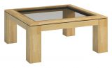 Coffee table "Lipik" 25, solid Oak - Measurements: 48 x 90 x 90 cm (H x W x D)