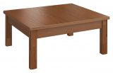 Coffee table "Postira" 21, Colour: Wallnut, partial solid wood - Measurements: 40 x 90 x 90 cm (H x W x D)