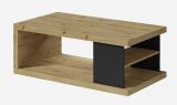 Coffee table "Kandalica" 08, Colour: Oak Artisan / Black - Measurements: 110 x 60 x 41 cm (W x D x H)