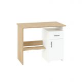 Desk Sunnyvale 11, Colour: Sonoma Oak light / white - Measurements: 74 x 89 x 55 cm (H x W x D)