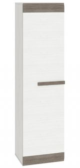 Cupboard Knoxville 19, Colour: Pine White / Grey - Measurements: 202 x 54 x 40 cm (H x W x D), with 1 door and 4 compartments