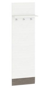 Wardrobe Knoxville 23, Colour: Pine White / Grey - Measurements: 136 x 40 x 20 cm (h x w x d)