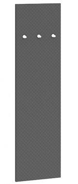 Wardrobe Knoxville 25, Colour: Grey - Measurements: 150 x 40 x 3 cm (h x w x d)