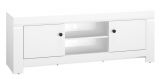 TV base cabinet Orivesi 11, Colour: white - measurements: 56 x 153 x 42 cm (H x W x D), with 1 door and 4 shelves.