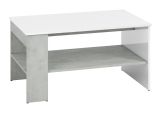 Coffee table Antioch 10, Colour: Glossy White / Grey Light - Measurements: 100 x 60 x 52 cm (W x D x H)