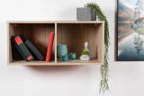 Suspended rack / Wall shelf Tapachula 28, Colour: Sonoma Oak Light - Measurements: 36 x 79 x 34 cm (h x w x d), with 2 compartments