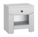 Bedside table Sastamala 11, Colour: Silver Grey - Measurements: 50 x 49 x 35 cm (H x W x D), with 1 drawer.