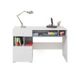Children's room - Desk Lede 10, Colour: Grey / White - Measurements: 76 x 125 x 55 cm (H x W x D)