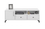 TV base cabinet Tellin 08, Colour: White / White high gloss - Measurements: 50 x 140 x 50 cm (H x W x D)