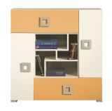Children's room Chest of drawers Namur 07, Colour: Orange / Beige - Measurements: 102 x 100 x 44 cm (h x w x d)