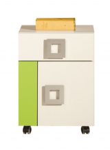 Children's room Roll container Namur 20, Colour: Green / Beige - Measurements: 52 x 40 x 44 cm (H x W x D)