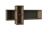 Suspended shelf Sprimont 11, Colour: Grey / Oak - Measurements: 55 x 110 x 29 cm (h x w x d)
