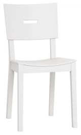 Chair solid oak, Colour: White - Measurements: 86 x 43 x 50 cm (H x W x D)
