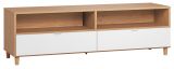 TV base cabinet Arbolita 15, Colour: Oak / White - Measurements: 56 x 180 x 47 cm (H x W x D)