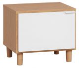 Night dresser Arbolita 21, Colour: Oak / White - Measurements: 40 x 45 x 40 cm (H x W x D)