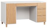 Desk Arbolita 28, Colour: White / Oak - Measurements: 78 x 140 x 67 cm (H x W x D)