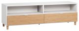 TV base cabinet Arbolita 37, Colour: White / Oak - Measurements: 56 x 180 x 47 cm (H x W x D)