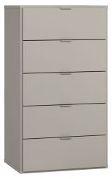 Chest of drawers Bentos 05, Colour: Grey - measurements: 114 x 63 x 47 cm (h x w x d)