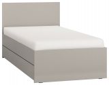 Single bed Bentos 22, Colour: Grey - Lying surface: 90 x 200 cm (w x l)