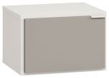 Night dresser Bellaco 42, Colour: White / Grey - Measurements: 32 x 45 x 40 cm (H x W x D)