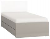 Single bed, Colour: Grey / White - Lying surface: 90 x 200 cm (w x l)
