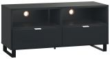 Chiflero 10 TV base cabinet, Colour: Black - Measurements: 56 x 120 x 47 cm (H x W x D)