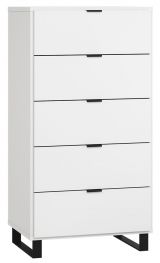Chiflero 30 chest of drawers, Colour: White - Measurements: 122 x 63 x 47 cm (h x w x d)
